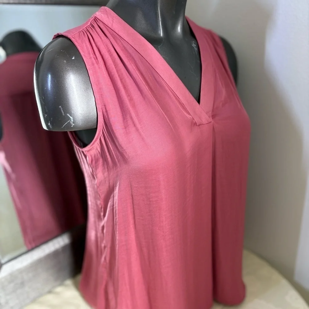 Vince Camuto Orange Sleeveless Relaxed Blouse